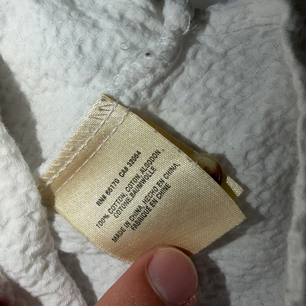 Pilcro and the Letterpress Anthropologie White Textured Cotton Tunic XS White - Picture 6 of 8
